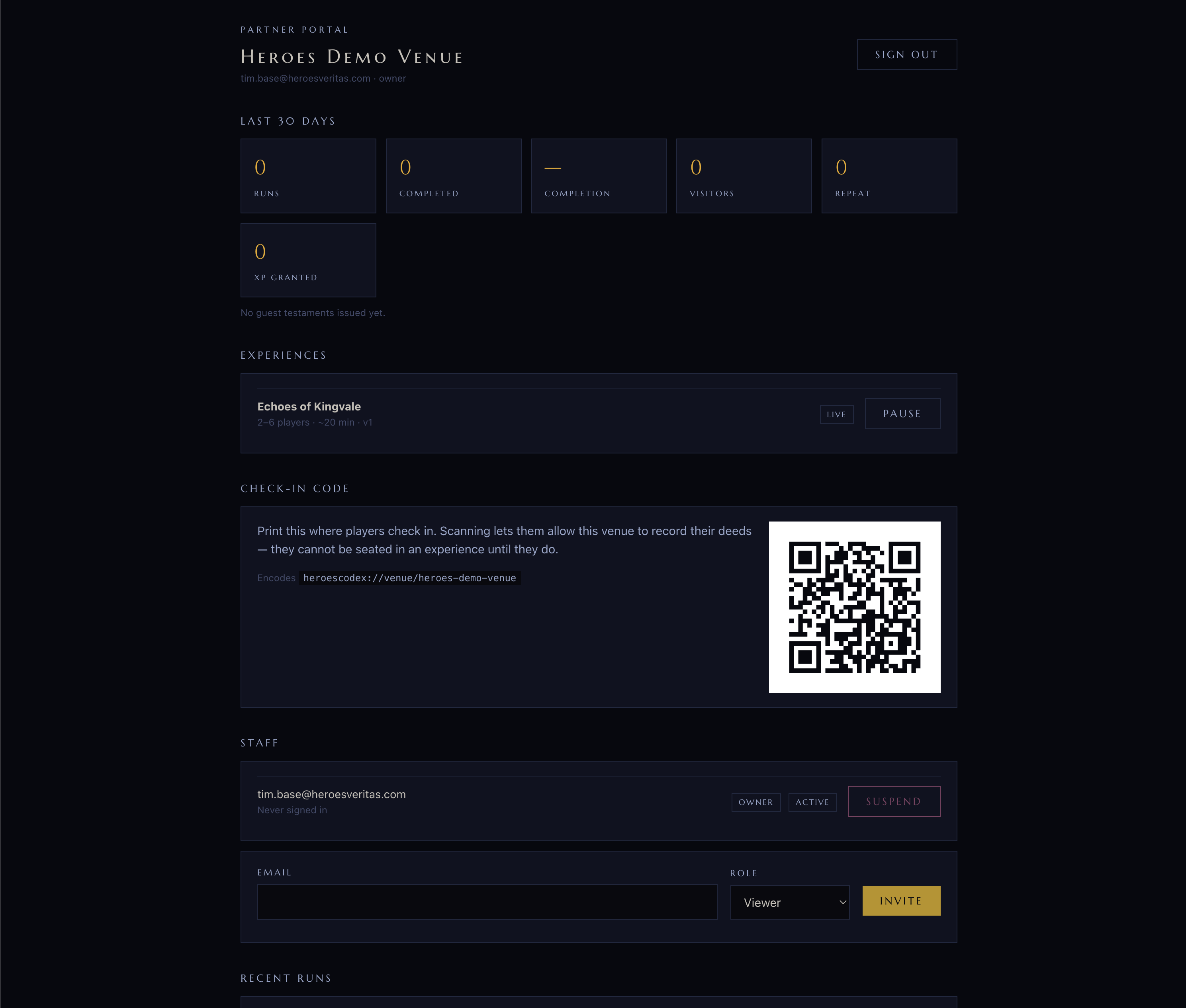 Partner Portal Dashboard
